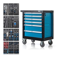 Carrello da officina pieno di